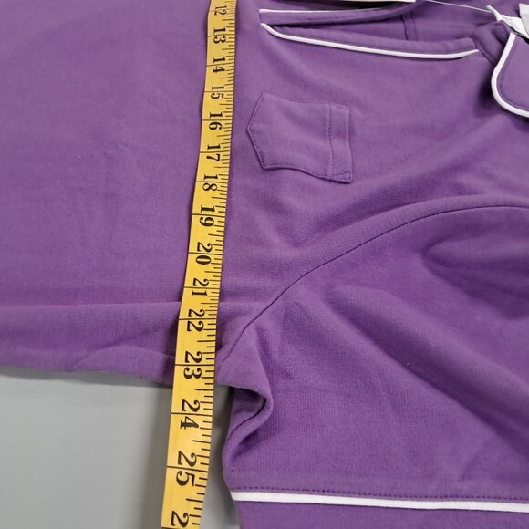 Women's Sport Savvy Pullover V-Neck Collar Short Sleeve Lavender White Trim XL - Picture 6 of 9